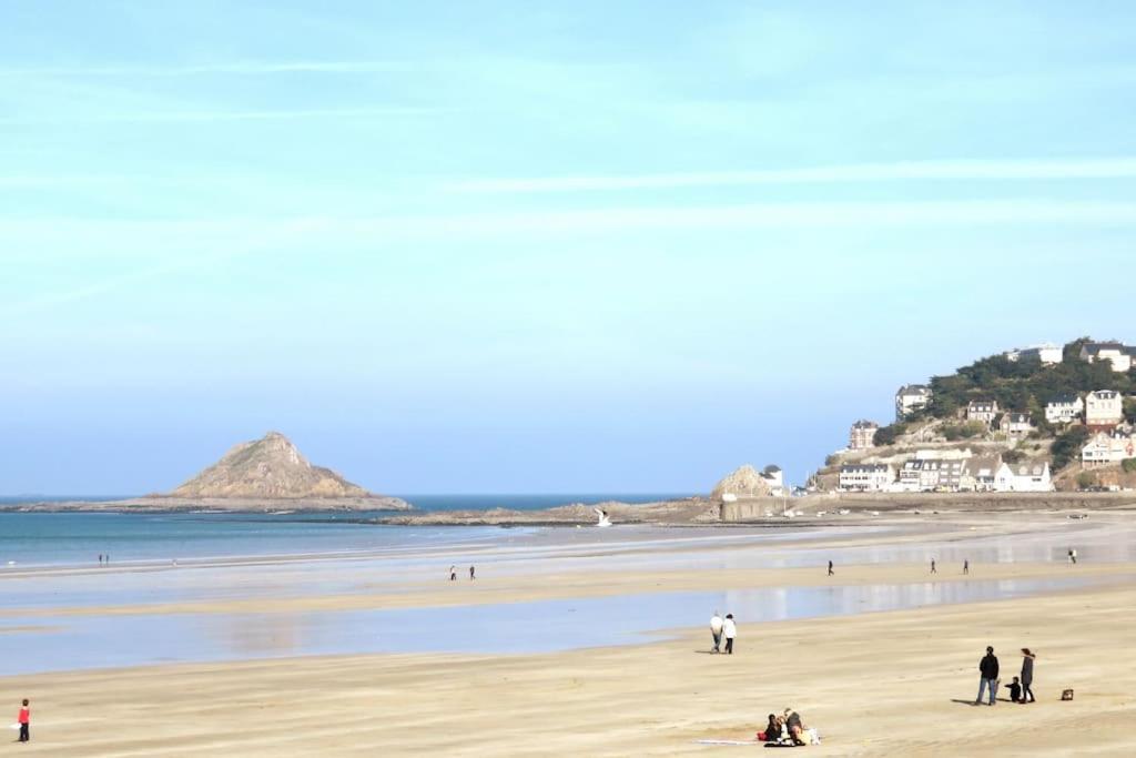 Les Bains Studio Vue Mer Pleneuf-Val-Andre Bagian luar foto