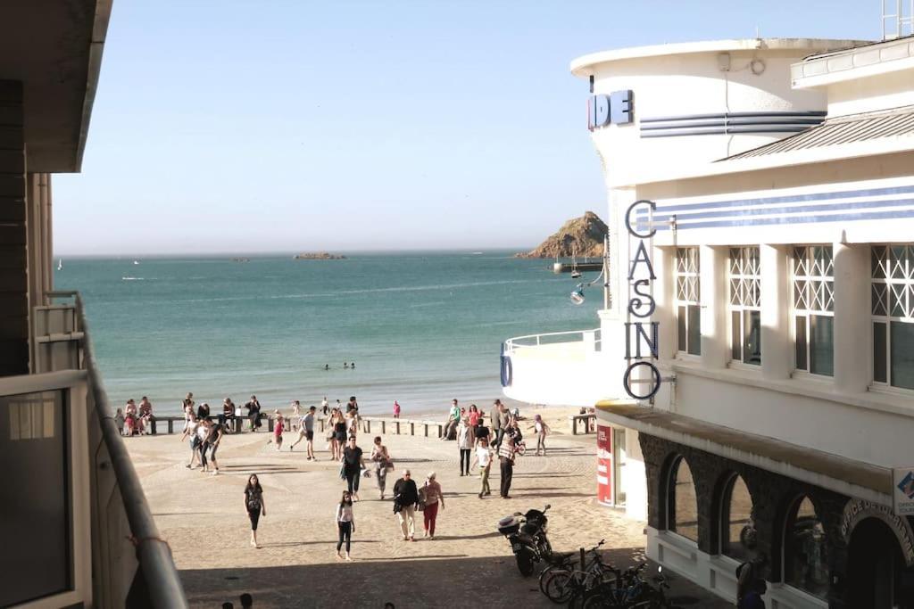 Les Bains Studio Vue Mer Pleneuf-Val-Andre Bagian luar foto